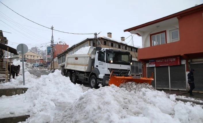 Başkale Belediyesi bin 500 kamyon kar taşıdı