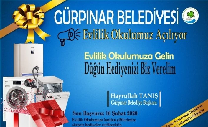 Gürpınar Belediyesi evlilik okulu açılıyor
