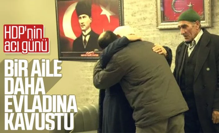 HDP binasının önünde eylem yapan aile evladına kavuştu