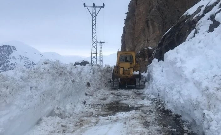 Hizan’da zorlu karla mücadele çalışması