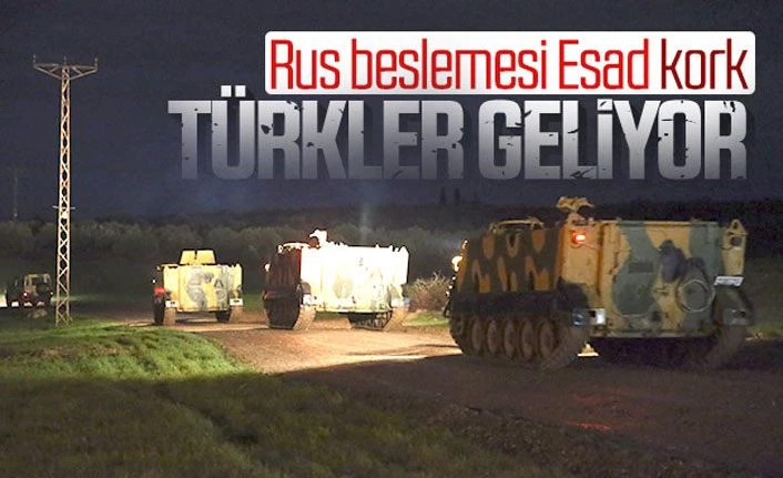 TSK’ya ait 300 askeri araç, İdlib’e girdi