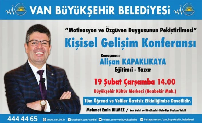 Ünlü Yazar Alişan Kapaklıkaya Van programı haftaya ertelendi