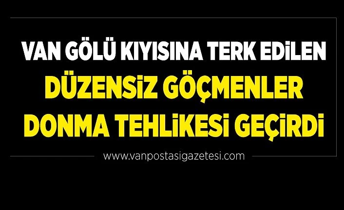 Van Gölü kıyısına terk edilen düzensiz göçmenler donma tehlikesi geçirdi