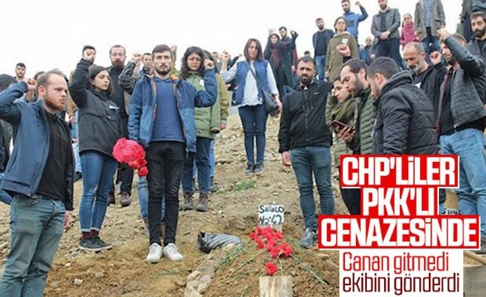 CHP terörist cenazesinde