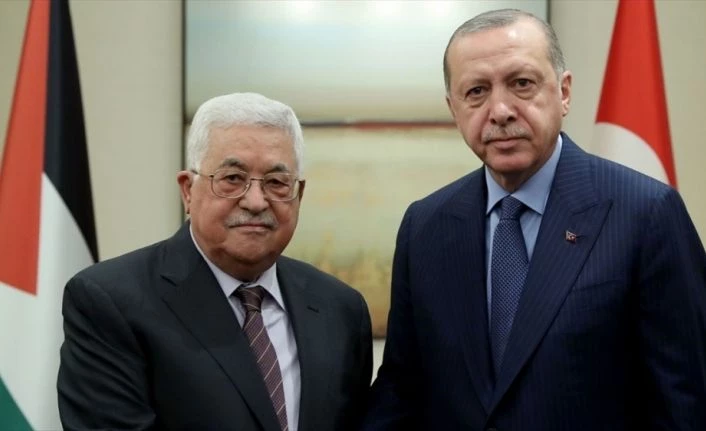 Cumhurbaşkanı Erdoğan, Filistin Devlet Başkanı Abbas ile görüştü