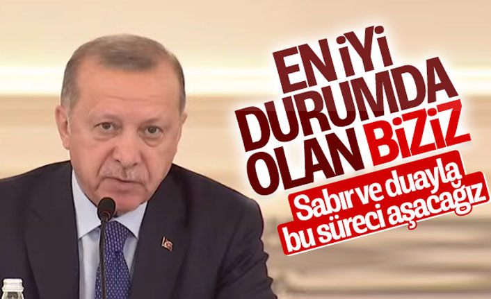 Erdoğan Türkiye'deki korona vakalarını değerlendirdi