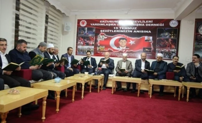 Erzurum Din Görevlileri Derneği’nden İdlip şehitlerine hatim ve dua programı