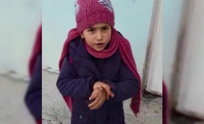 Erzurumlu küçük Miray’ın virüs önlemi izleyenleri gülümsetti