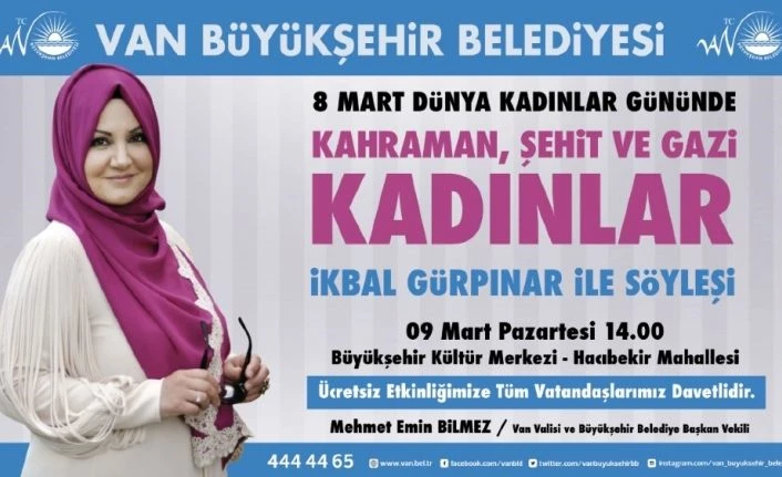 İkbal Gürpınar Vanlı kadınlarla buluşacak