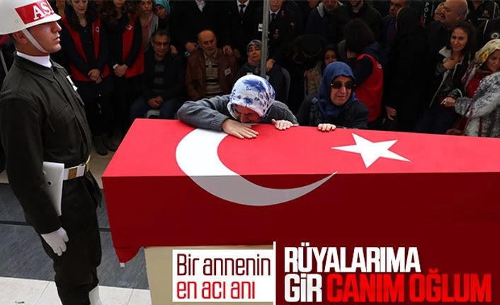 Şehit annesinin yürek yakan feryadı