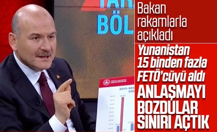 Soylu: Yunanistan binlerce FETÖ'cüye sınırını açtı