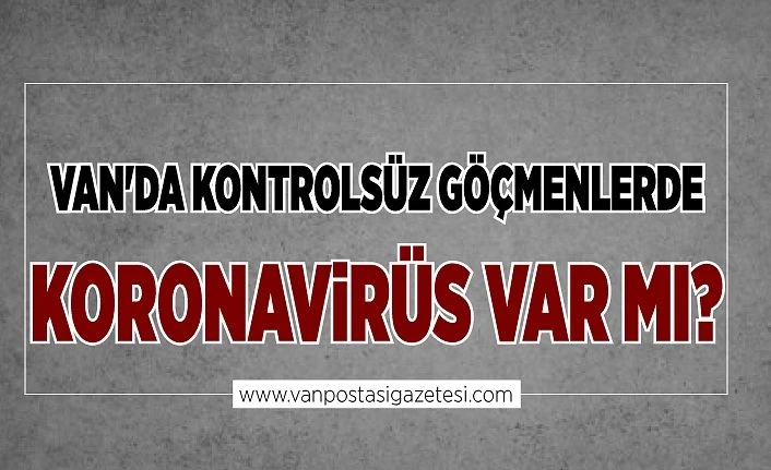 Son Dakika!.. Van'da kontrolsüz göçmenlerde koronavirüs var mı?