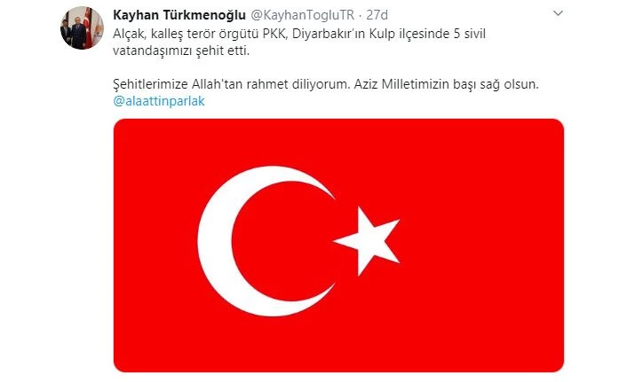 Ak Parti Van İl Başkanı Türkmenoğlu Hain terör saldırısını kınadı