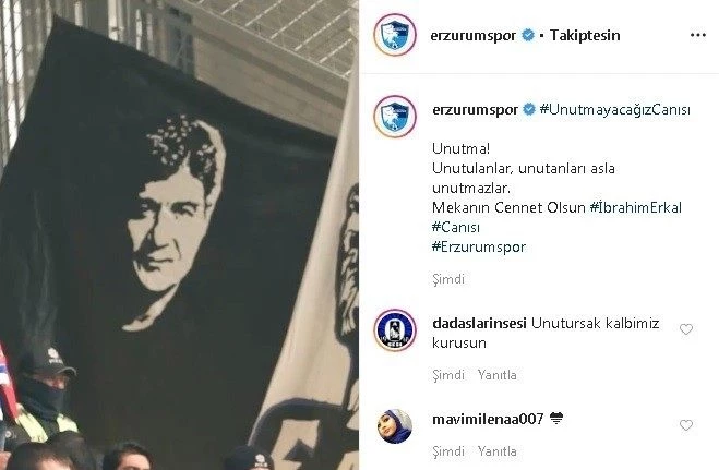 BB Erzurumspor İbrahim Erkal’ı andı
