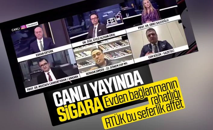 CHP'li eski vekil canlı yayında sigara yaktı