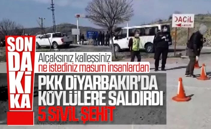 Kürt düşmanı PKK'lı teröristler Diyarbakır'da köylülere saldırdı: 5 şehit