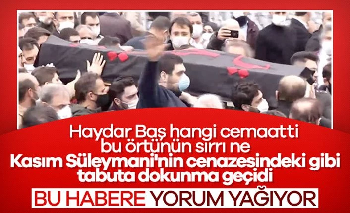 Haydar Baş'ın cenaze töreninde izdiham