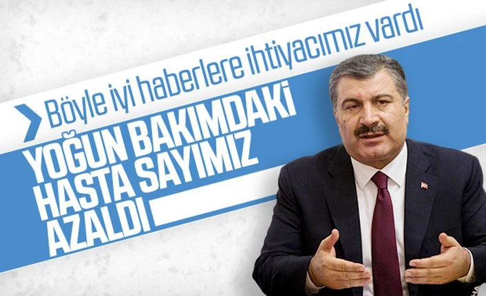 Sağlık Bakanı Koca: Yoğun bakım hasta sayımız ilk kez azaldı