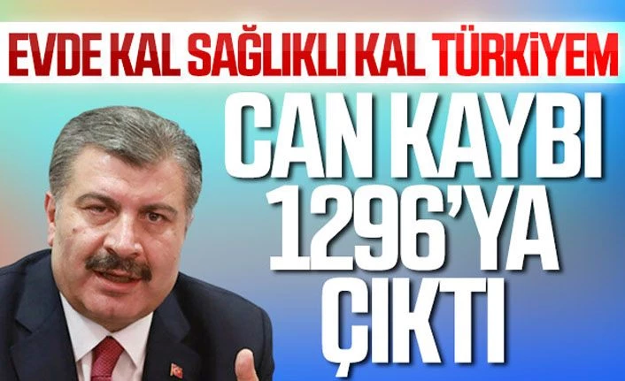 Sağlık Bakanlığı: Türkiye'de koronavirüs nedeniyle can kaybı 1.296'ya yükseldi 13 Nisan 2020