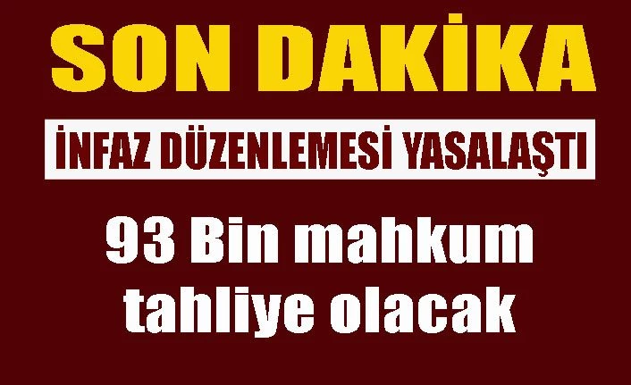 Son Dakika!.. İnfaz düzenlemesi TBMM'de kabul edildi