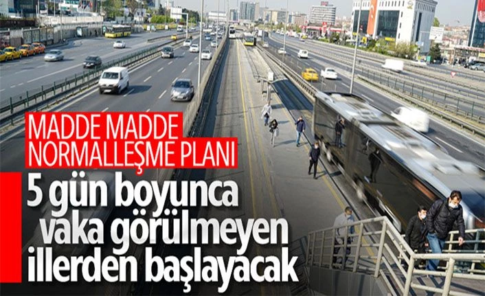 Türkiye için normale dönüş planı hazırlanıyor