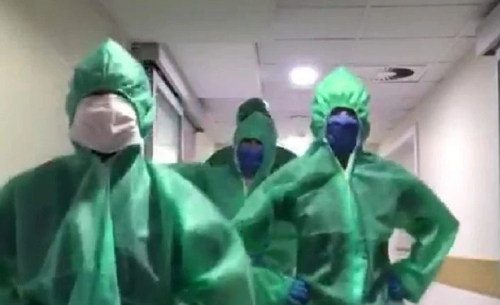 Yoğun bakım çalışanlarından ’penguen dansı’