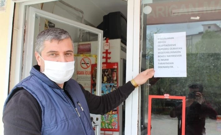 Gizli hayırsever bakkala girdi, 10 bin TL’lik borcu kapattı