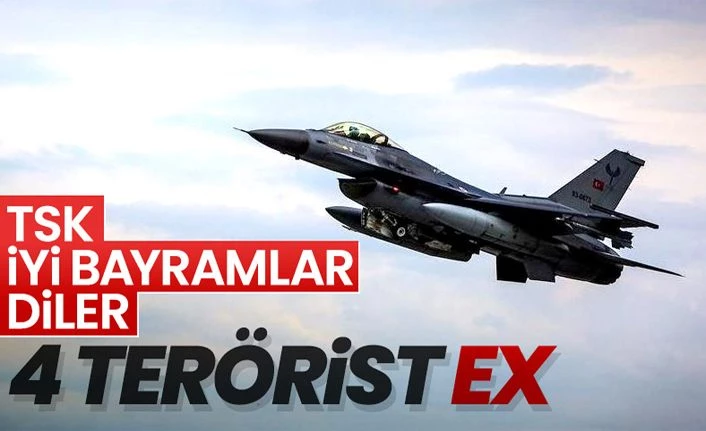 Hakurk'ta 4 terörist hava harekatıyla öldürüldü