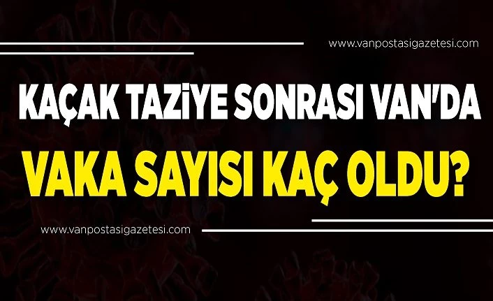 Kaçak taziye sonrası Van'da vaka sayısı kaç oldu? 11 Mayıs 2020
