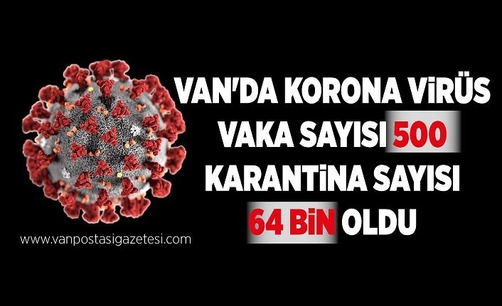 Van'da korona virüs vaka sayısı 500, karantina sayııs 64 bin oldu