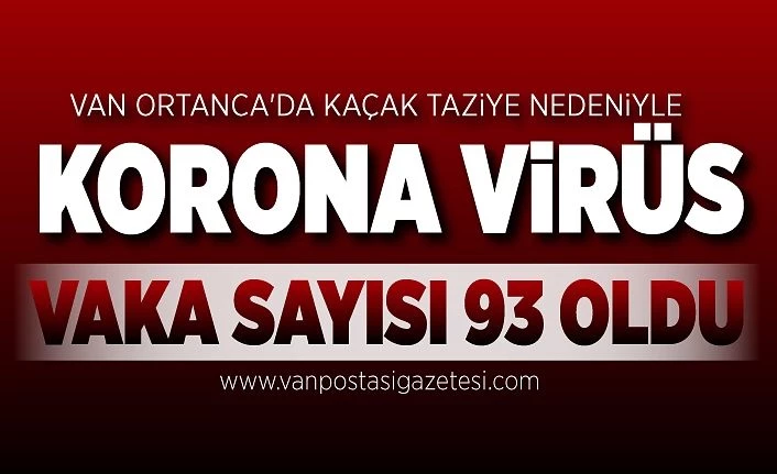 Van Ortanca'da kaçak taziye nedeniyle korona virüs vaka sayısı 93 oldu