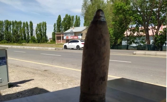 Ağrı’da bir bahçede tank topu mermisi bulundu