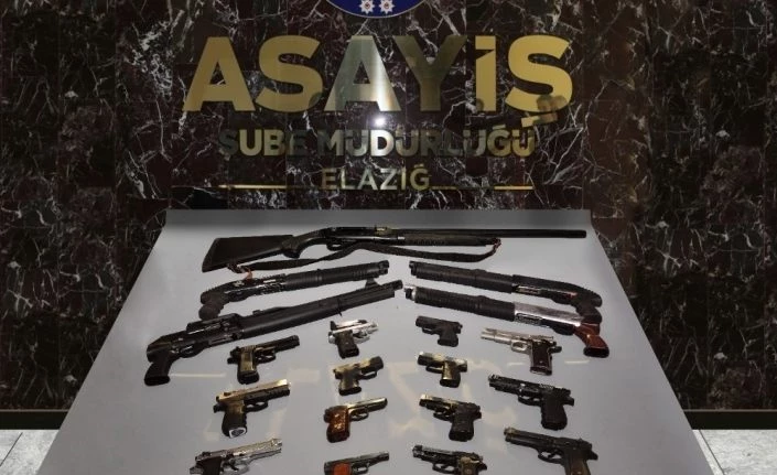 Elazığ polisi bir haftada 99 şüpheli yakaladı, 51 adet silah ele geçirdi