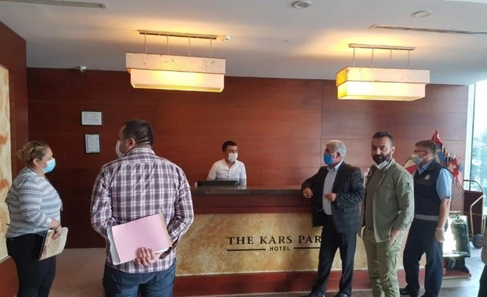 Kars’ta açık olan oteller denetlendi