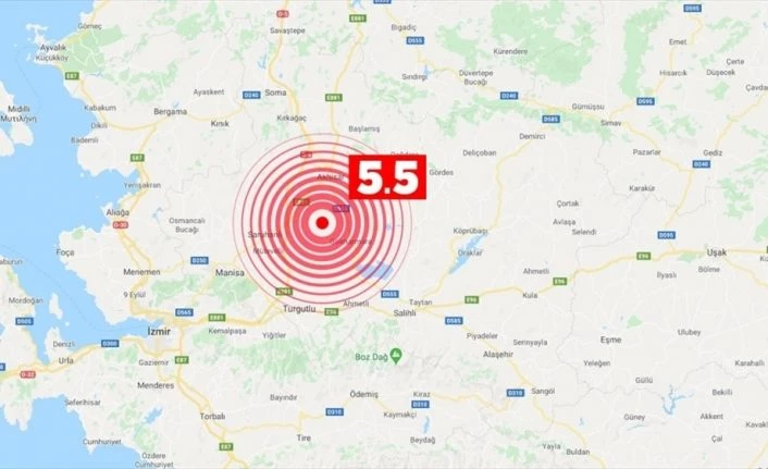 Manisa'da 5.5 büyüklüğünde deprem
