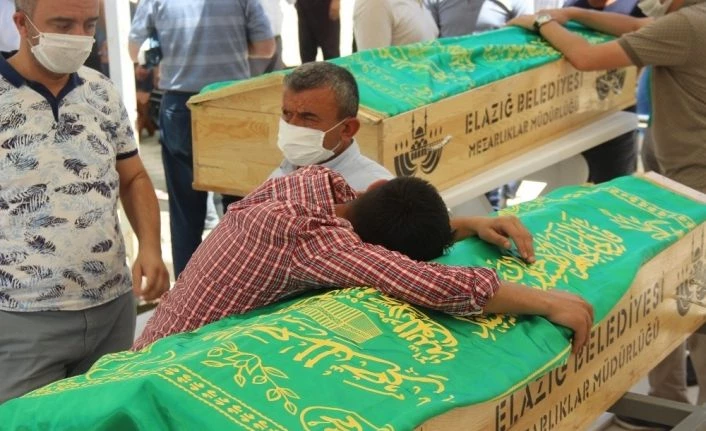 Minik kuzenler aynı tabutta, son yolculuğuna uğurlandı