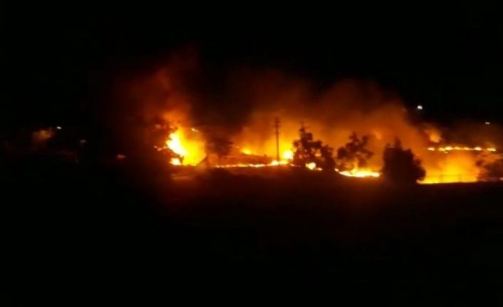 Keban’da korkutan yangın okula sıçramadan söndürüldü
