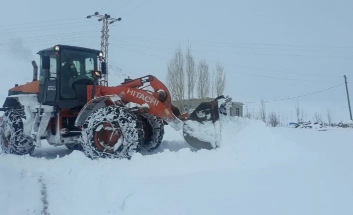 Başkale Belediyesi kamyonlarla kar taşıyor
