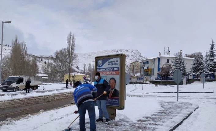 Kuluncak’ta da kar etkili oldu
