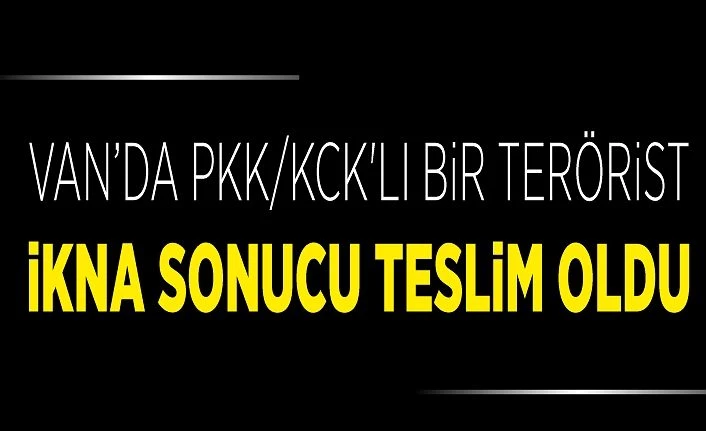 Van’da PKK/KCK'lı bir terörist ikna sonucu teslim oldu