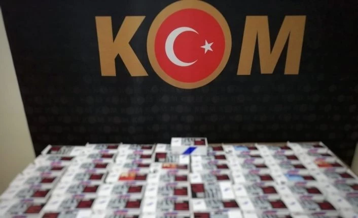 11 bin 400 adet içi tütün doldurulmuş makaron ele geçirildi
