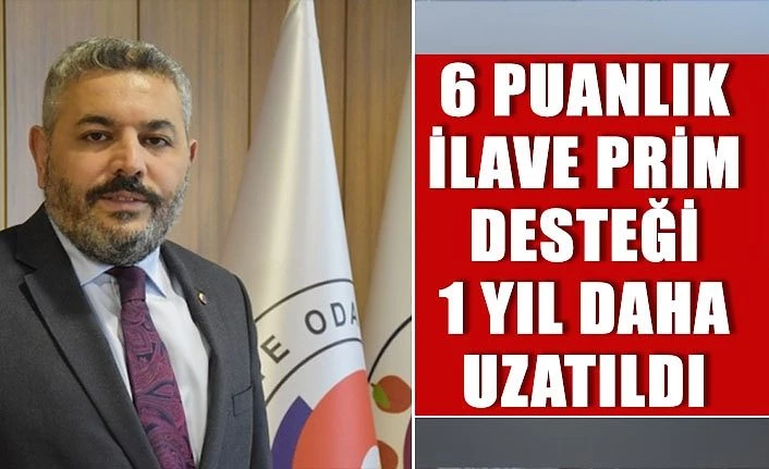 6 puanlık ilave prim desteği 1 yıl daha uzatıldı