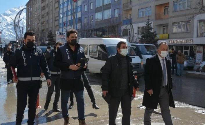 Hakkari esnafına teşekkür denetimi