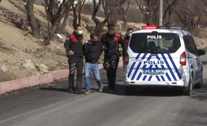 Polis aracıyla kaçmaya çalışan şüpheliyi havaya ateş açarak yakaladı