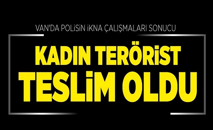 Van'da polisin ikna çalışmaları sonucu kadın terörist teslim oldu