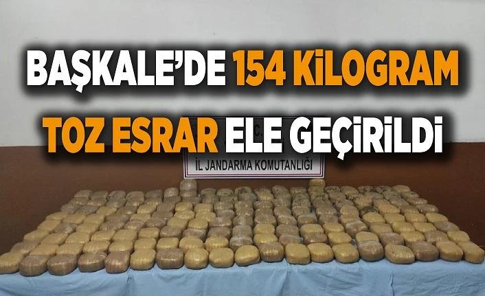 Başkale’de 154 kilogram toz esrar ele geçirildi