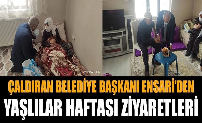 Çaldıran Belediye Başkanı Ensari’den yaşlılar haftası ziyaretleri
