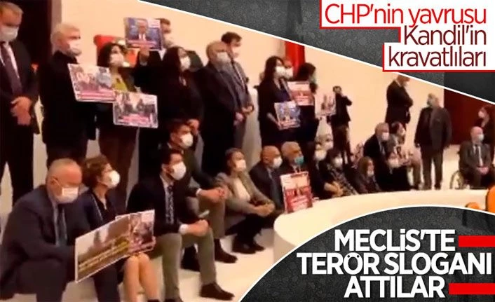 HDP'li vekiller Meclis'te eyleme başladı