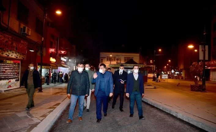 Trafiğin yoğun olduğu Akpınar Meydanı yeniden düzenlendi