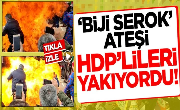 Van'da terör sloganları atan HPD'liler Nevruz kutlamasında yanmaktan son anda kurtuldu